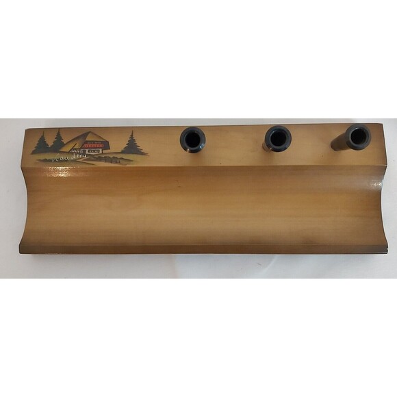 Vintage German Dresser Valet Pen Holder Wooden Signed Vaudrey chateau scene - Picture 1 of 5